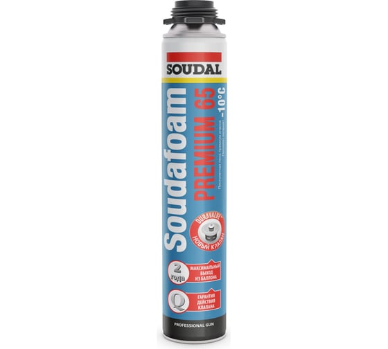 Изображение товара Пистолетная пена Soudal Соудафоам Премиум 65 зимняя 820 мл 199002