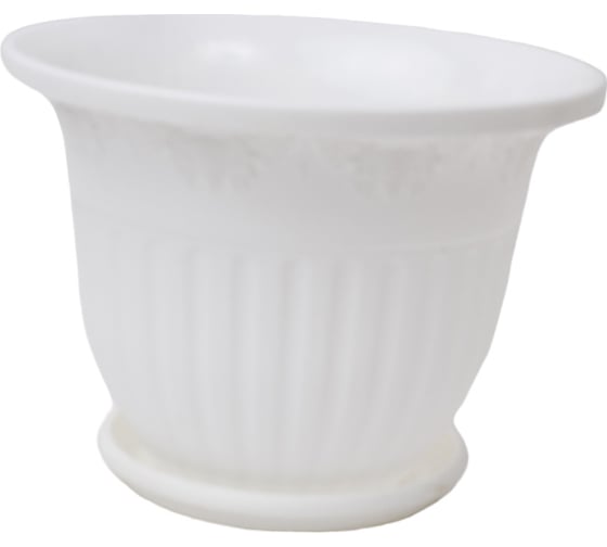 Изображение товара Цветочный горшок ЗПИ Альтернатива Лозанна 4 л, белый М1617