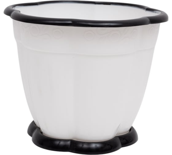 Изображение товара Цветочный горшок ЗПИ Альтернатива Восторг 1.5 л, белый М1234