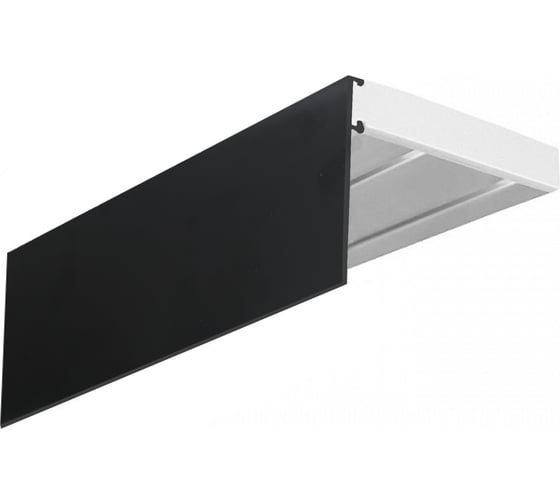 Изображение товара Карниз Эскар Эконом+ в сборе, 2-х рядный, черный матовый, 7 см, 3,5 м 763420350
