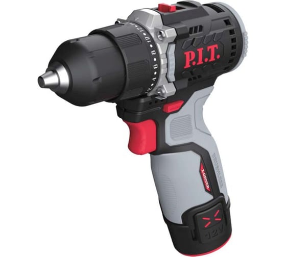 Изображение товара Бесщеточная аккумуляторная дрель P.I.T. X-DRIVER SOLO 12 В, 35 Нм, патр. 10 мм, 2 ск., коробка PBM12K-10B