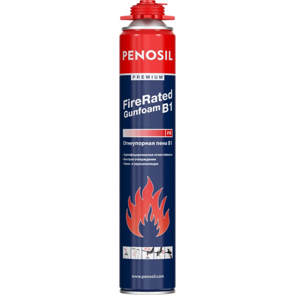 Профессиональная огнеупорная монтажная пена Penosil
