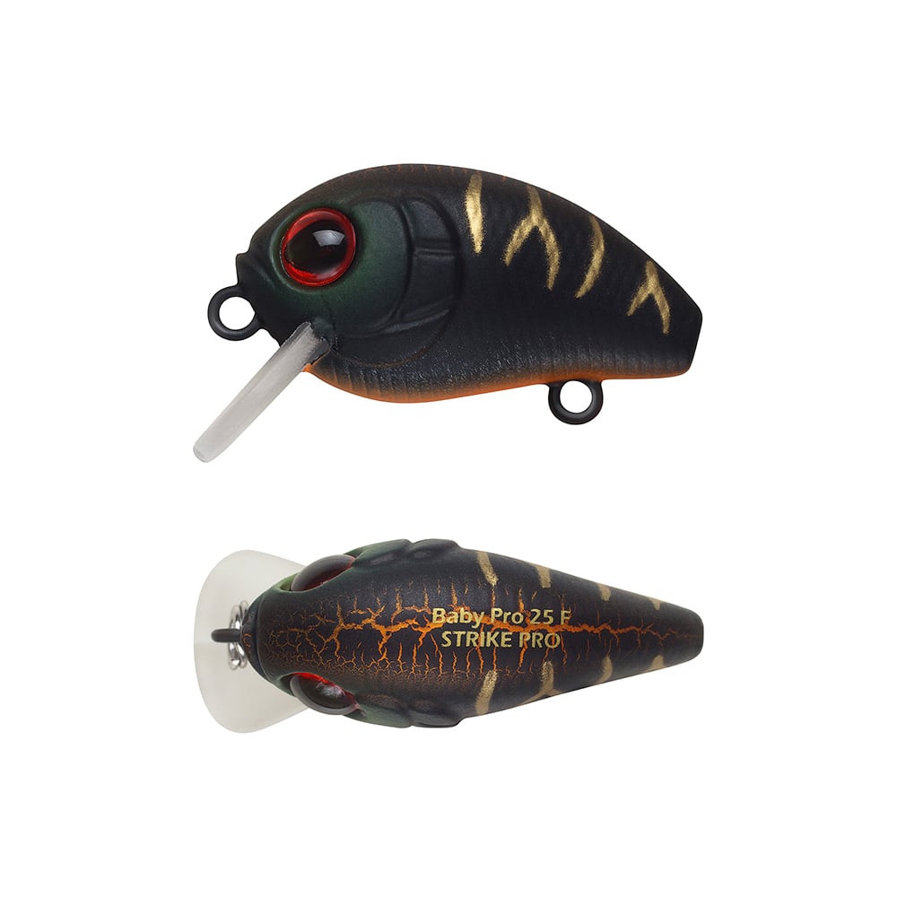 Изображение товара Воблер Strike Pro Baby Pro 25 крэнк плавающий A208S Black Mat Tiger