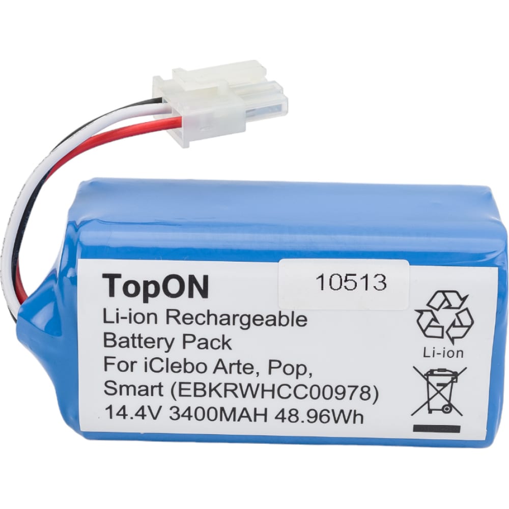 Аккумулятор для робота-пылесоса TopOn аккумулятор для электровеника philips fc6125 topon