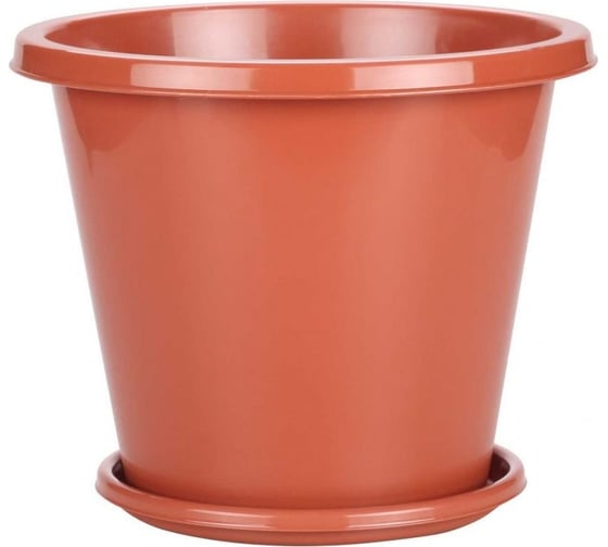 Изображение товара Цветочный горшок ЗПИ Альтернатива Эконом 2 л, коричневый М6601