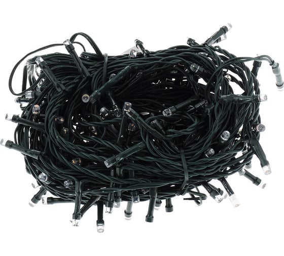 Изображение товара Электрогирлянда MOROZCO Светодиоды 10м.+5м. провод 120л, многоцв.+ мигание белого Э74480371