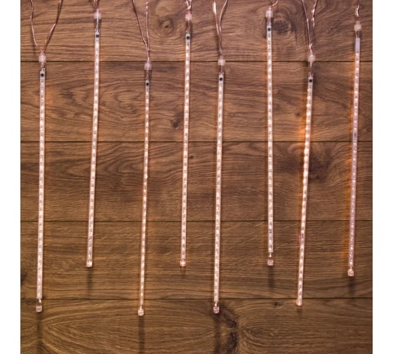 Изображение товара Светодиодная гирлянда NEON-NIGHT Тающие сосульки 8х50см, 240 LED, цвет свечения: тёплый-белый 256-416