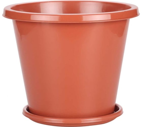 Изображение товара Цветочный горшок ЗПИ Альтернатива Эконом 3 л, коричневый М6602