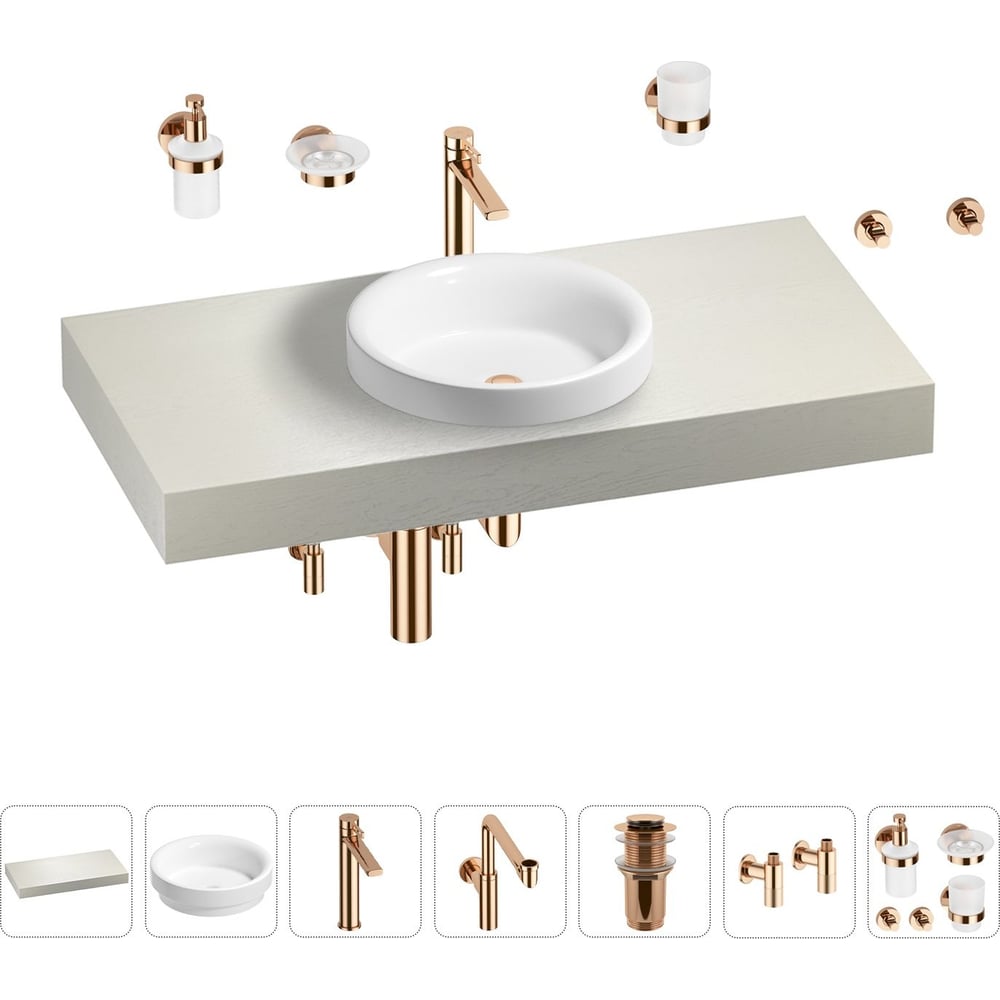 Комплект мебели для ванной комнаты с раковиной Wellsee сувенир керамика два филина на коряге золото 15х4 5х13 3 см