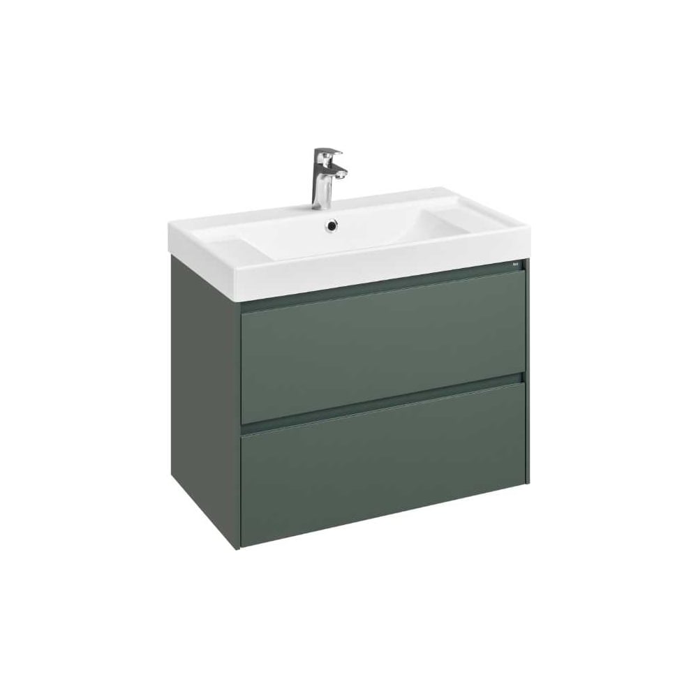Изображение товара Тумба под раковину Roca Ona 800 зеленая матовая с двумя ящиками