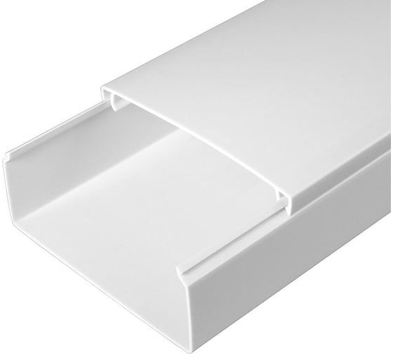 Изображение товара Кабель-канал Промрукав белый 2-й замок в п/э 100х40 2м PR.0510041