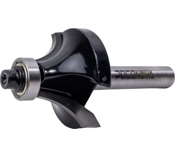 Изображение товара Фреза кромочная калевочная с нижним подшипником серия 1017 (35x18 мм; R12 мм; хвостовик 8 мм) Росомаха 801709