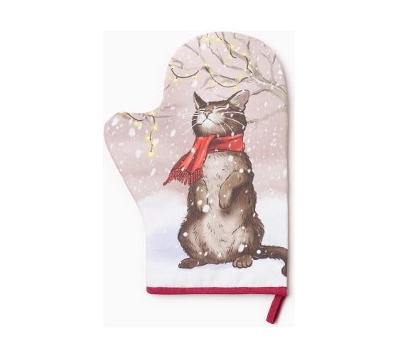 Изображение товара Варежка-прихватка Этель Волшебного счастья 20x28 см, 100% хлопок, ватин 250 г/м2 9618505