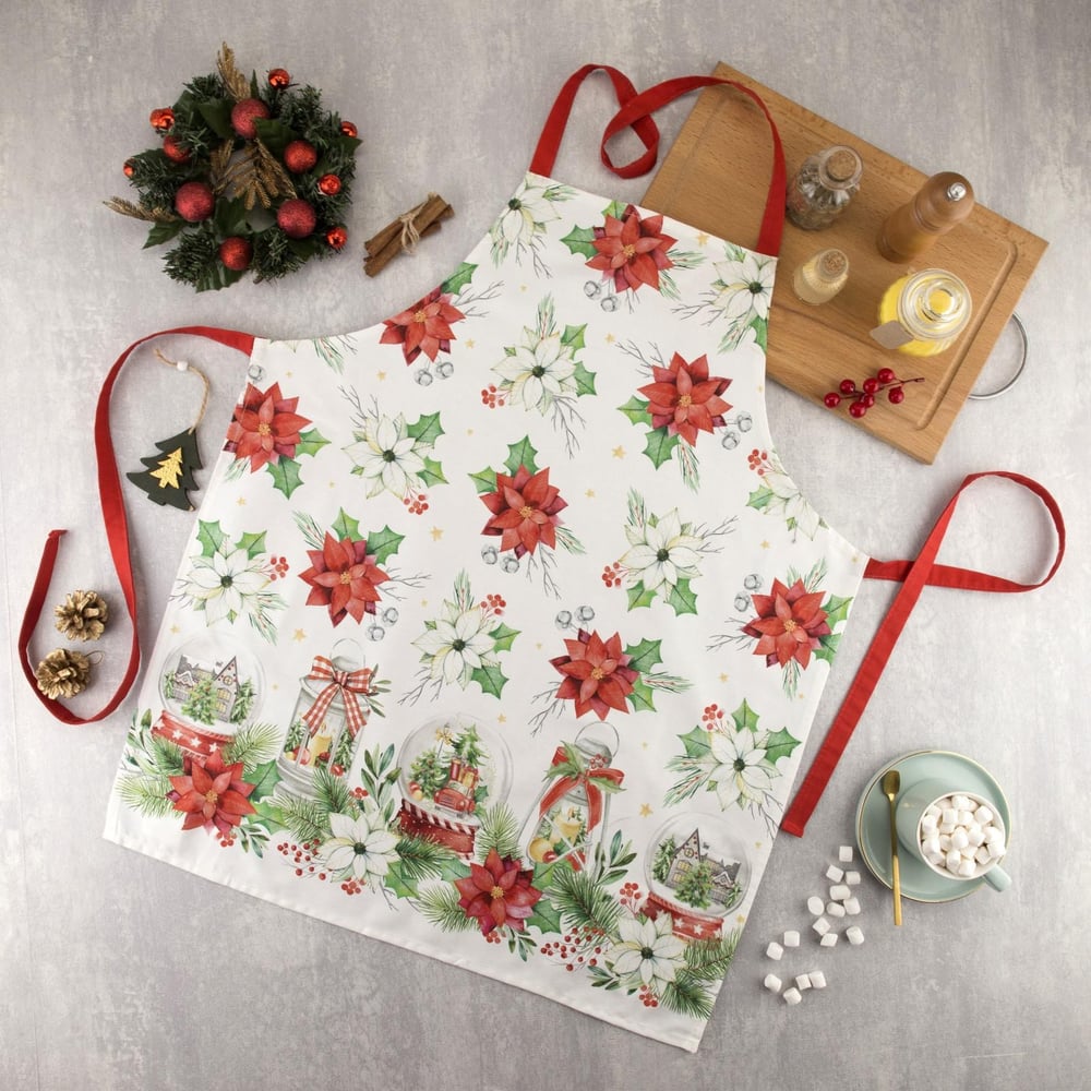 Изображение товара Фартук Этель Christmas red flowers 60x70см, 100% хлопок, саржа 190 г/м2 5215725 Изображение товара Фартук Этель Christmas red flowers 60x70см, 100% хлопок, саржа 190 г/м2 5215725