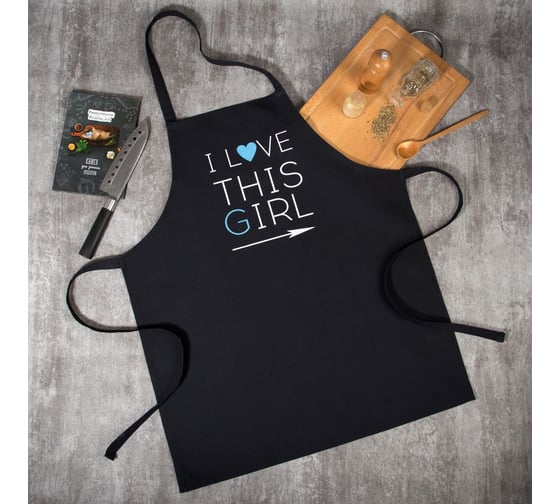 Изображение товара Фартук Этель I Love this girl 60x70 см, 100% хлопок, репс 210 г/м2 6581926