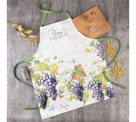 Изображение товара Фартук Этель Vine plantation 60x70 см, 100% хлопок, саржа 190 г/м2 6261125
