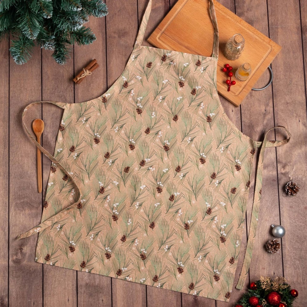 Изображение товара Фартук Этель Spruce branches 60x70 см из хлопка саржа универсальный