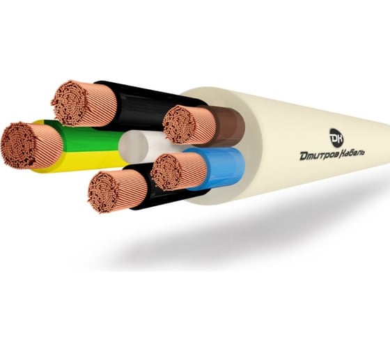 Изображение товара Провод ПВС Дмитров-Кабель 4x0,75+1x0,75 (Б) бухта 150 метров 000001182