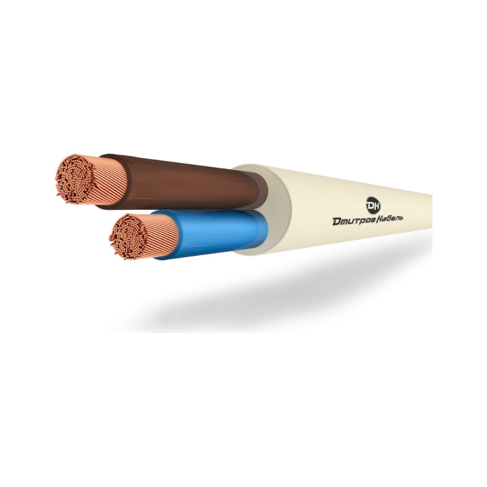 Изображение товара Провод ПВС Дмитров-КабельУ 2x6,0 (Б) бухта 100 метров металлический кабель