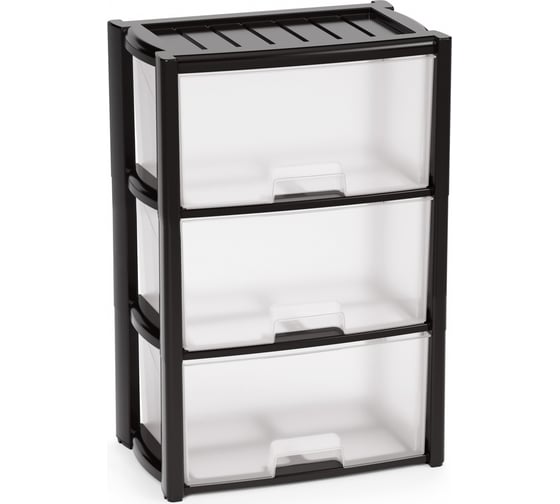 Изображение товара Комод ЗПИ Альтернатива Колорит 3-х секционный, черный М7924