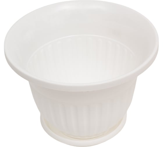 Изображение товара Цветочный горшок ЗПИ Альтернатива Лозанна 7 л, белый М1468