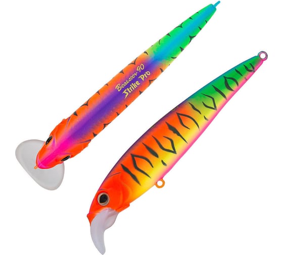 Изображение товара Воблер Strike Pro Beakster 90 цвет: A244S Parrot Mat Tiger EG-124B#A244S