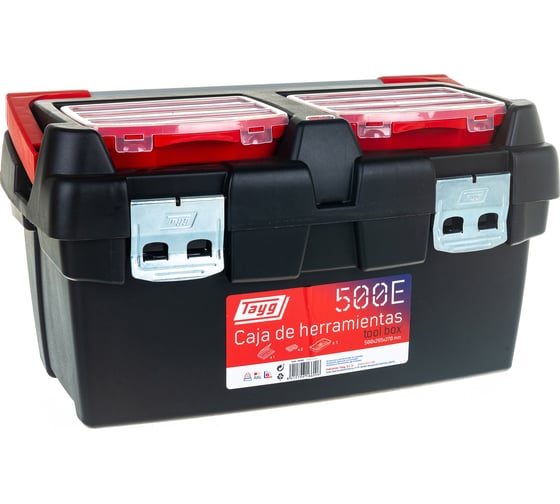 Изображение товара Ящик для инструментов 500x295x270мм + лоток + органайзер + 2 съемных органайзера Tayg 166006