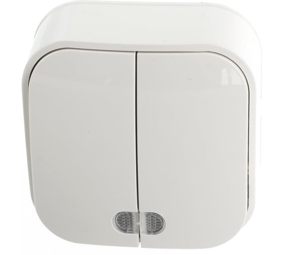 Изображение товара Двухклавишный выключатель IONICH с подсветкой слоновая кость 1426