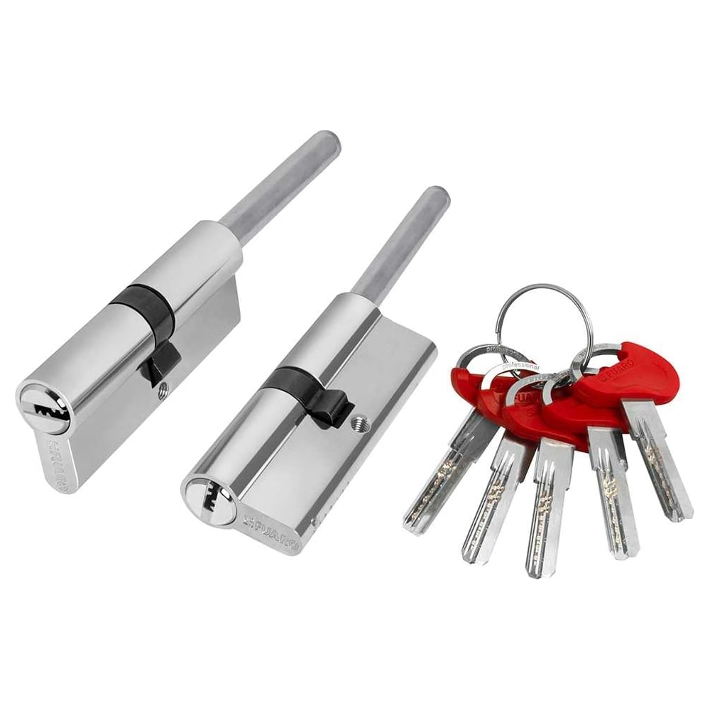 Изображение товара Цилиндровый механизм FUARO D-PRO5007 Tang 105 w/k хром 5 ключей двухсторонний
