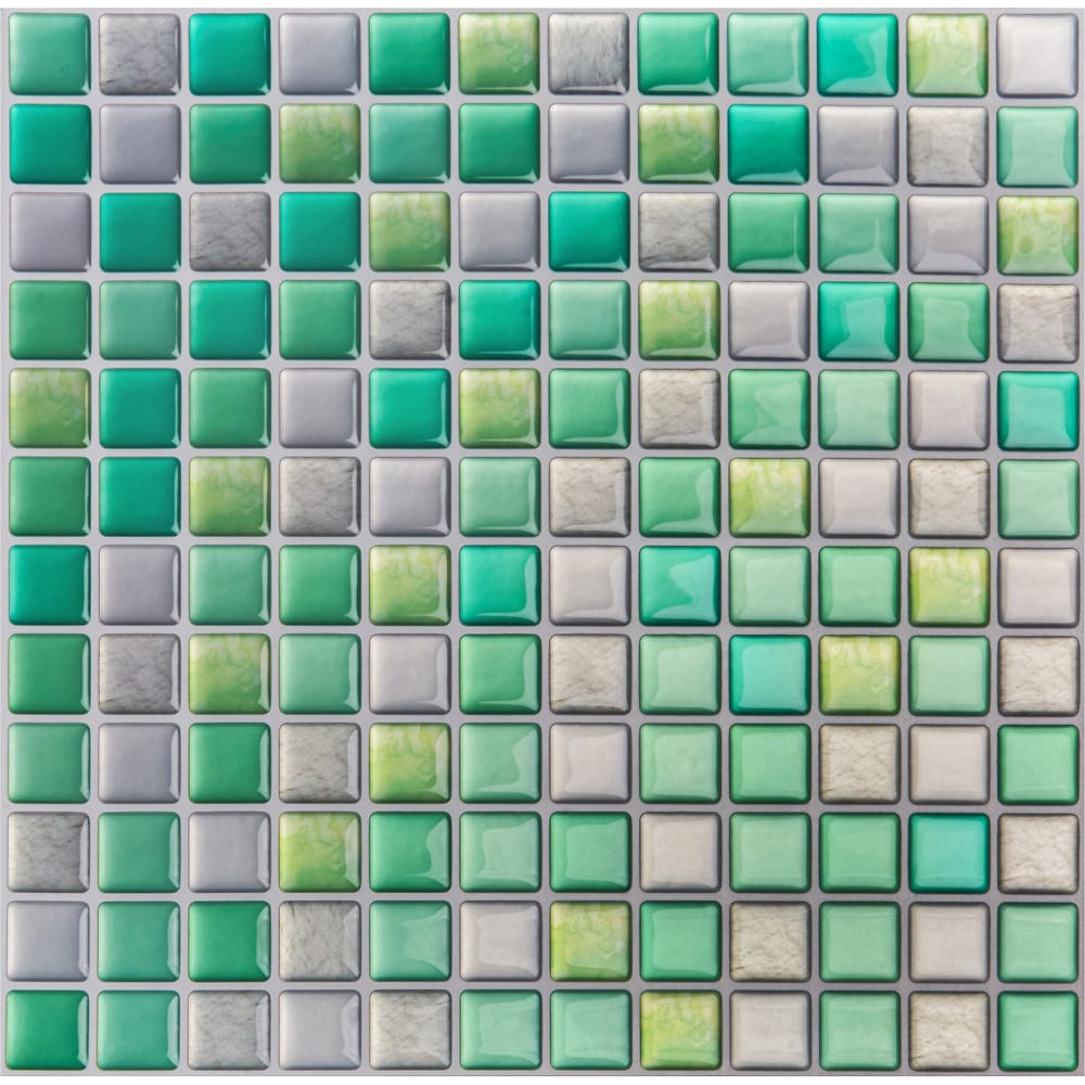 Комплект полимерной 3d плитки LAKO, цвет бежевый/зеленый