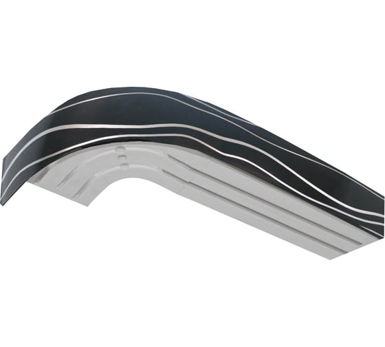 Изображение товара Карниз Эскар Классика в сборе, 3-х рядный, волны black, 7 см, 3,5 м 770430350