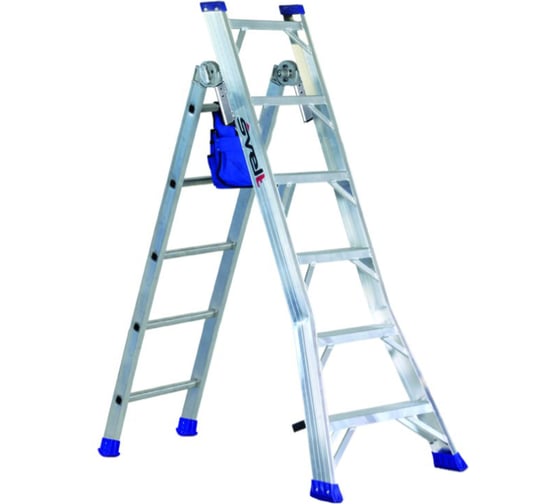 Изображение товара Двухсторонняя многопозиционная стремянка Svelt hybrid 8 ступеней SHYBRID08