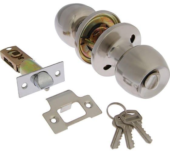 Изображение товара Защелка ТУНДРА 1103, с ключом, цвет матовый никель 2372271