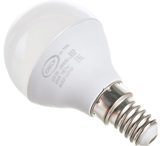 Изображение товара Светодиодная лампа IONICH декоративное освещение ILED-SMD2835-P45-8-720-230-4-E14 1317 1548