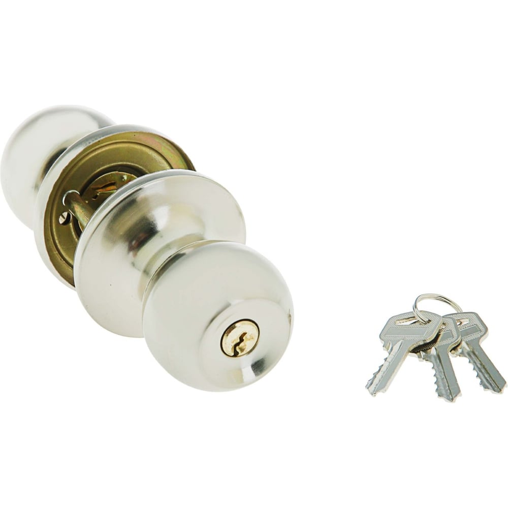 Изображение товара Защелка ТУНДРА 1303 с ключом и фиксатором матовый никель