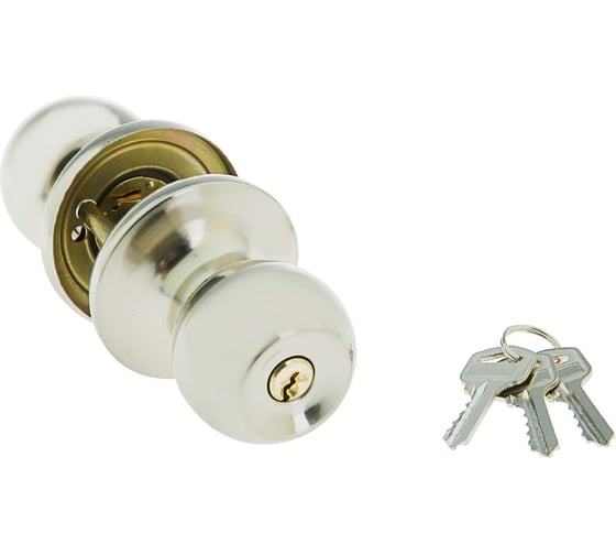 Изображение товара Защелка ТУНДРА 1303, с ключом, цвет матовый никель 2372301