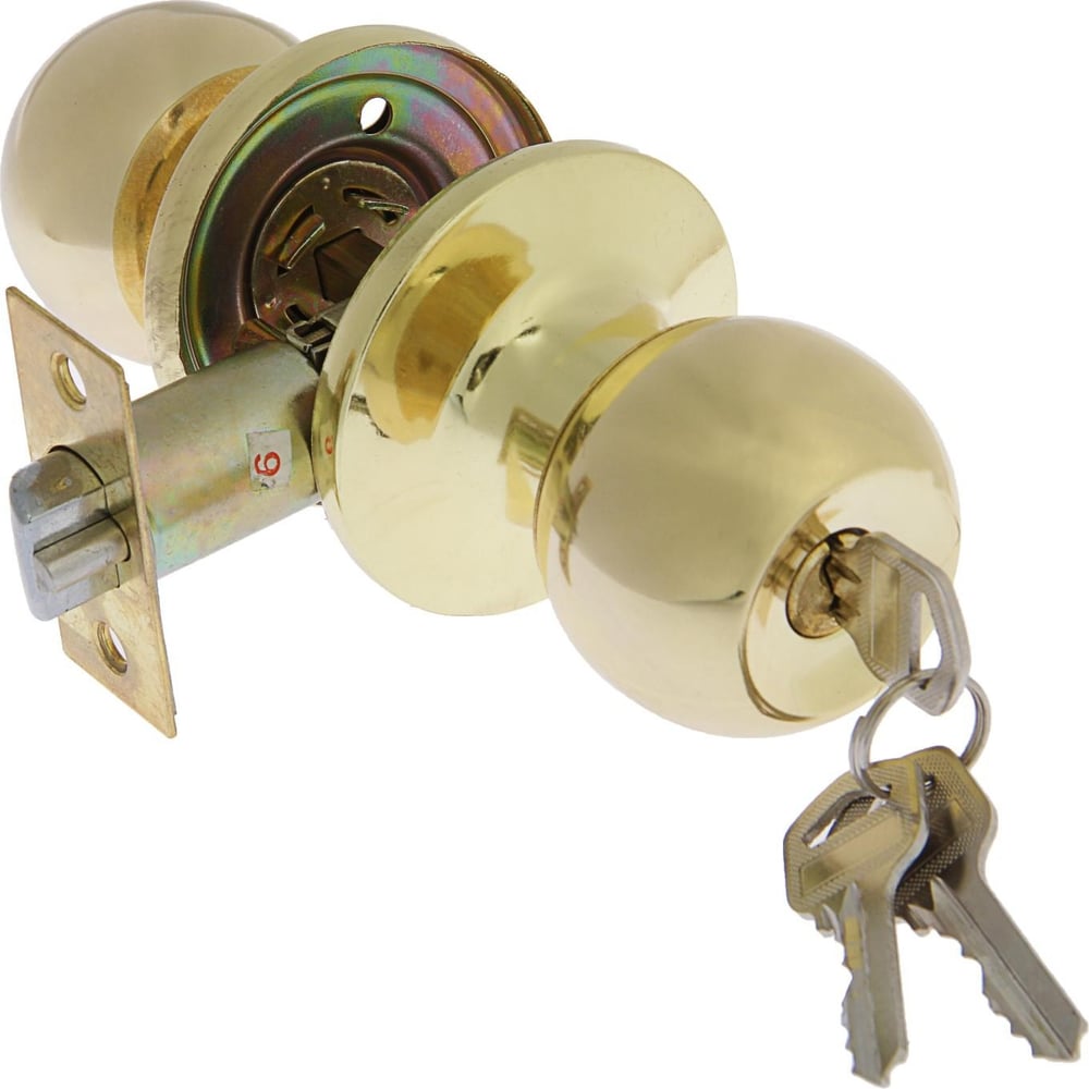 Изображение товара Защелка ТУНДРА 1303 с ключом золотая универсальная надежная