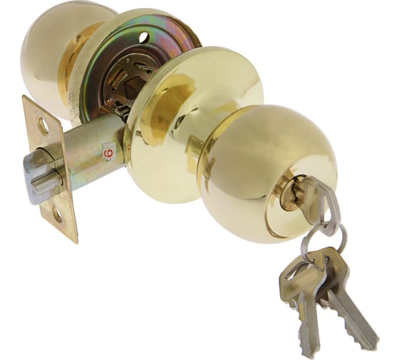 Изображение товара Защелка ТУНДРА 1303, с ключом, цвет золото 2372298