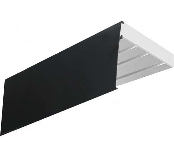 Изображение товара Карниз Эскар Эконом+ в сборе, 3-х рядный, черный матовый, 7 см, 3,5 м 764420350