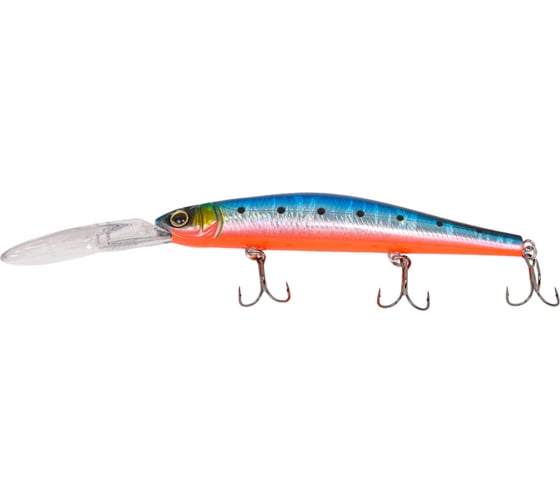 Изображение товара Воблер Strike Pro Inquisitor DR 110SP цвет: A234-SBO-LU Blue Back Silver OB Fluo EG-193BL-SP#A234-SBO-LU