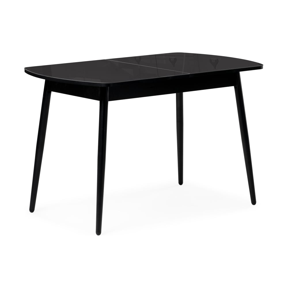 Изображение товара Стеклянный стол Woodville Бейкер черный раздвижной 1200х755 мм