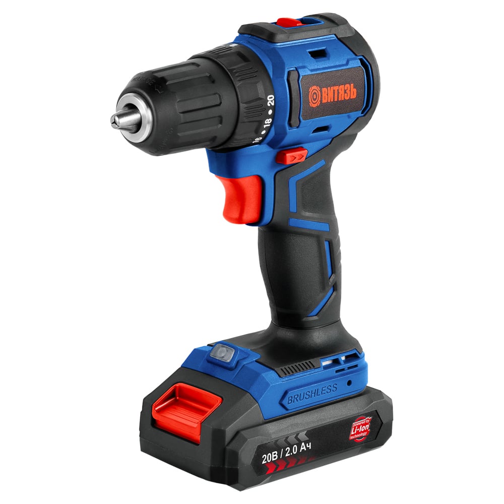 Изображение товара Аккумуляторная дрель Витязь ДА-520-13 с бесщеточным двигателем и подсветкой