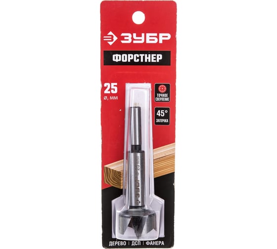 Изображение товара Cверло Форстнера ЗУБР по дереву 25x90 мм 2993-25_z01