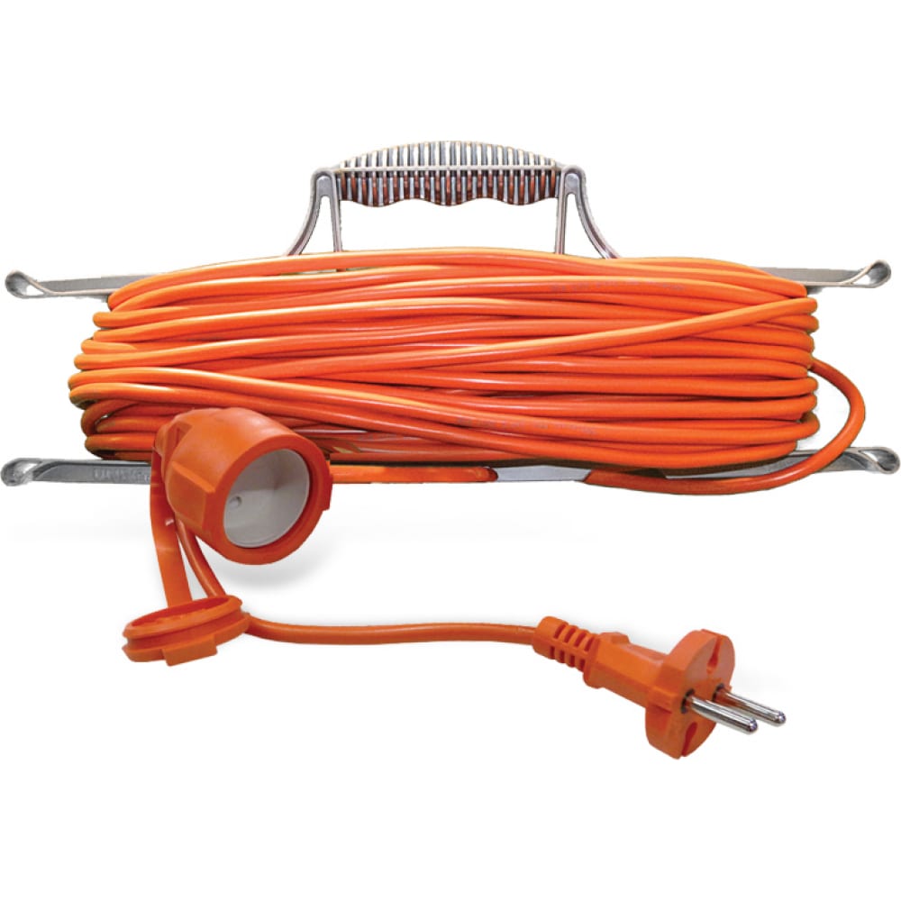 Удлинитель-шнур UNIVersal удлинитель шнур садовый 1 розетка с заземлением 3х1 мм 20 м 2200 вт оранжевый