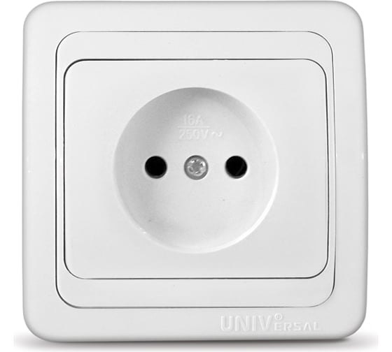 Изображение товара Розетка UNIVersal Валери б/з белая В0022
