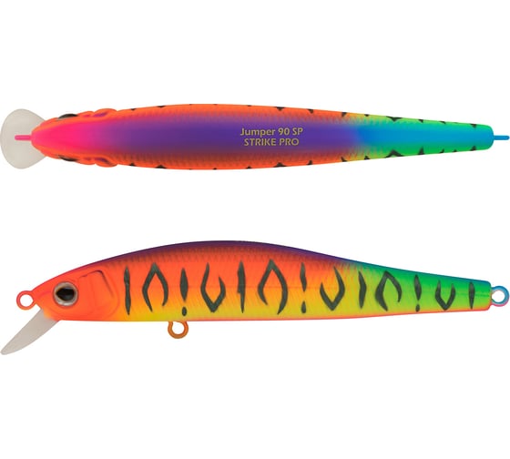 Изображение товара Воблер Strike Pro Jumper 90SP цвет: A244S Parrot Mat Tiger EG-192B-SP#A244S