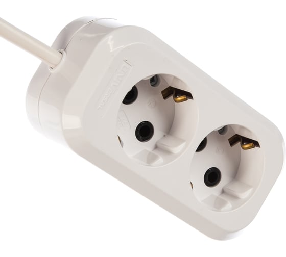 Изображение товара Бытовой удлинитель UNIVersal Е-302 ПВС 3*1 2 гнезда с заземлением 2м 9631972