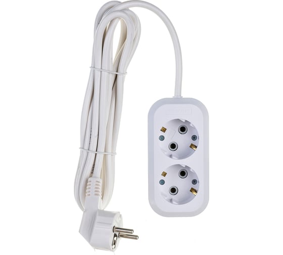 Изображение товара Бытовой удлинитель UNIVersal Е-302 ПВС 3*1 2гн. с/з 3м 9631973