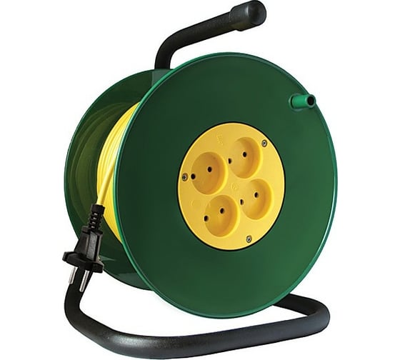 Изображение товара Силовой удлинитель на катушке СОЮЗ 4 гнезда без заземления 83200