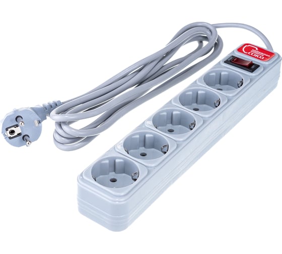 Изображение товара Сетевой фильтр Союз ПВС 3*0,75 серый 3м 1329